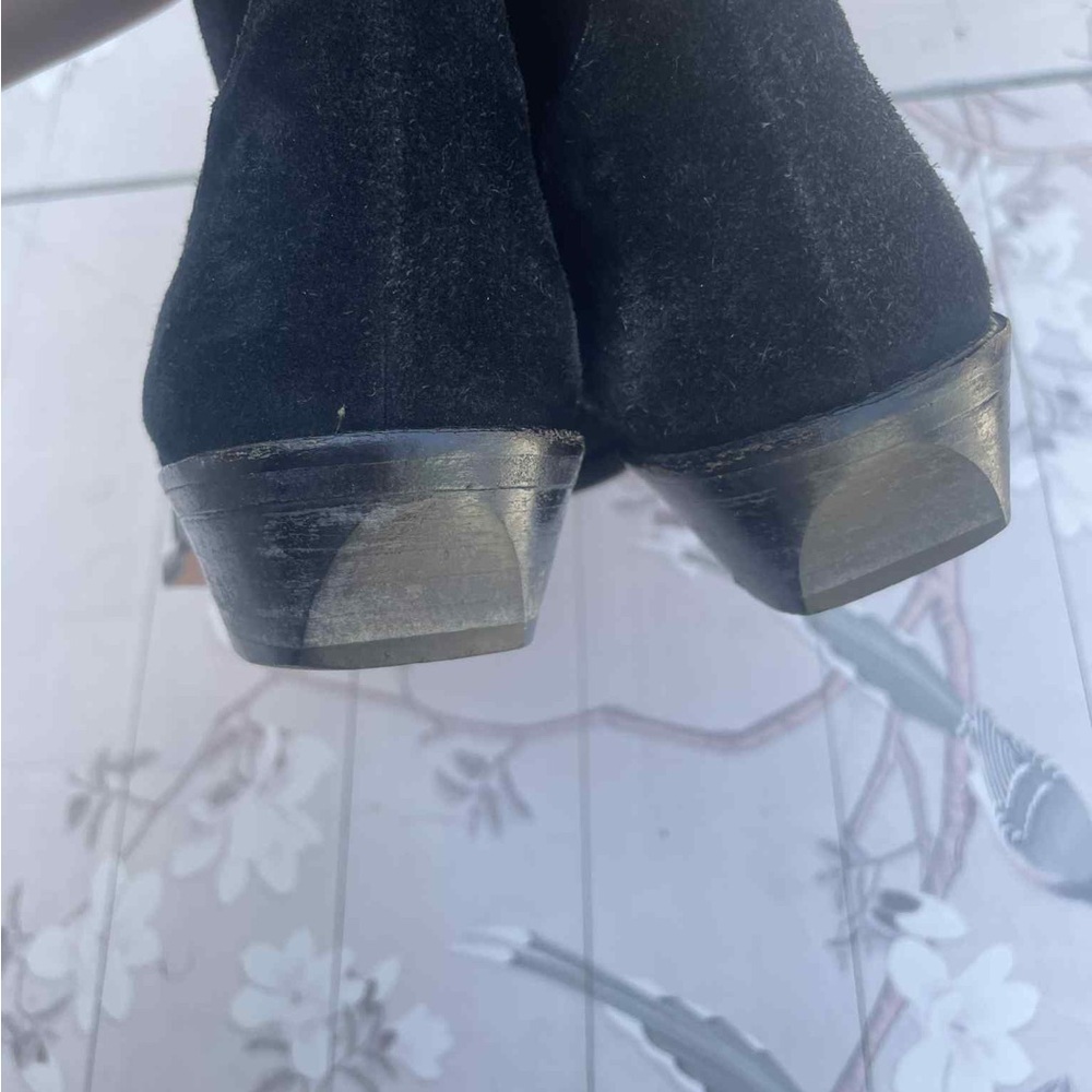 Zodiac Black Suede Heeled Boots - Picture 6 of 8